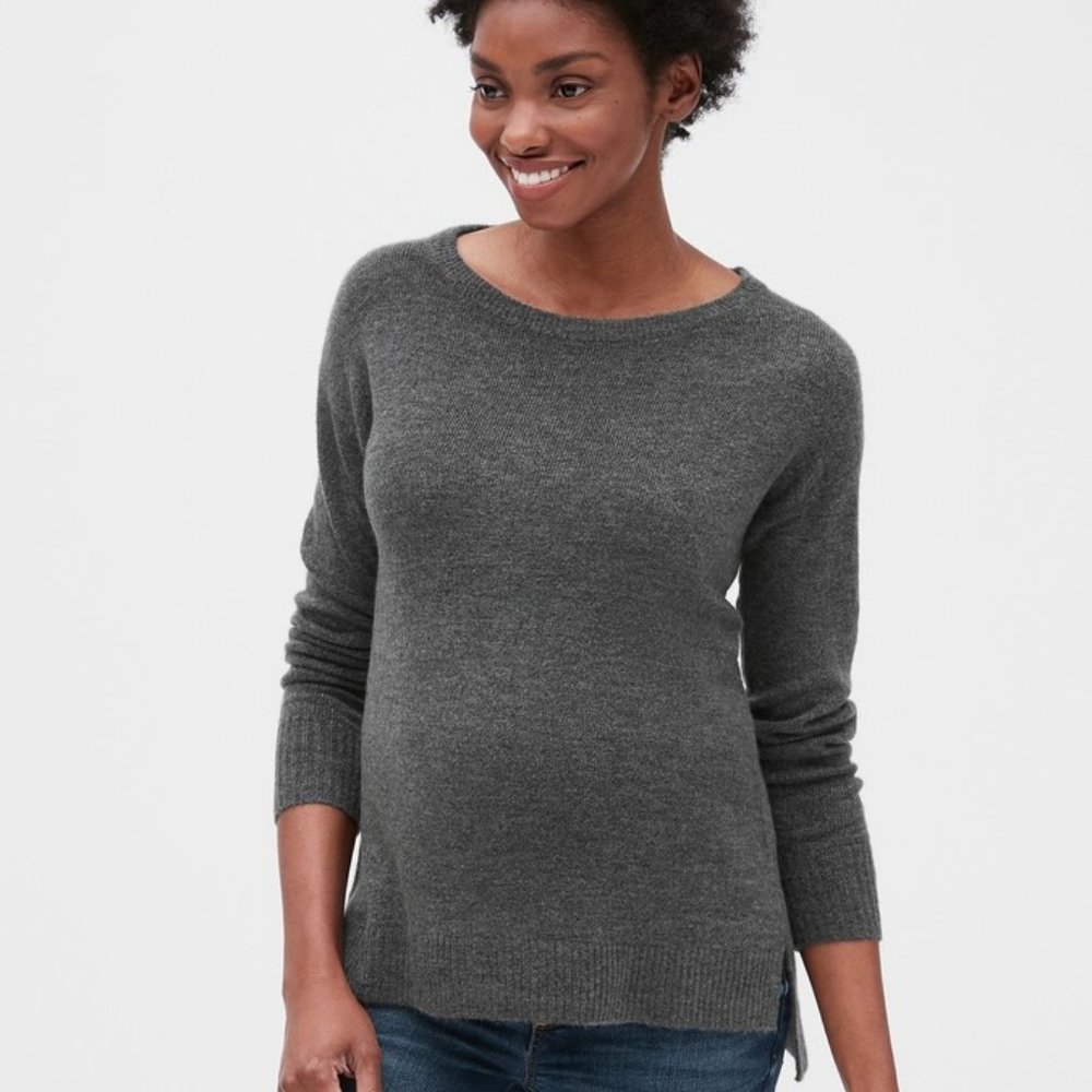 NWT Gap Side-Slit Boatneck Sweater - Gray (M)